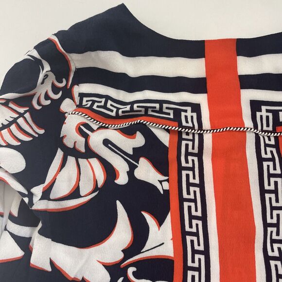 Crown and Ivy Women Tunic Dress 3/4 Sleeve Piping UNIQUE Bird Print REGAL Size 6 - Picture 6 of 10